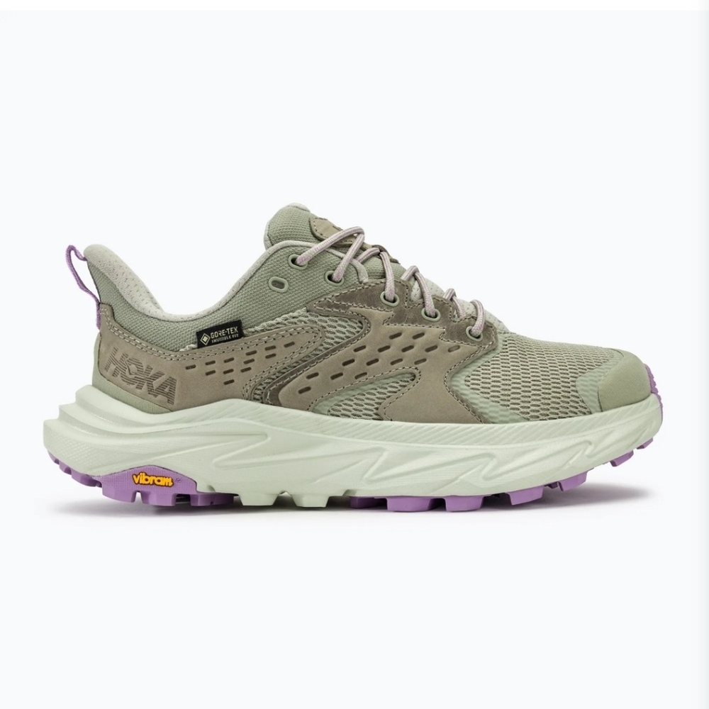 Hoka Women's Sage Green and Lavender Accent Trail Runner - Picture 2 of 12